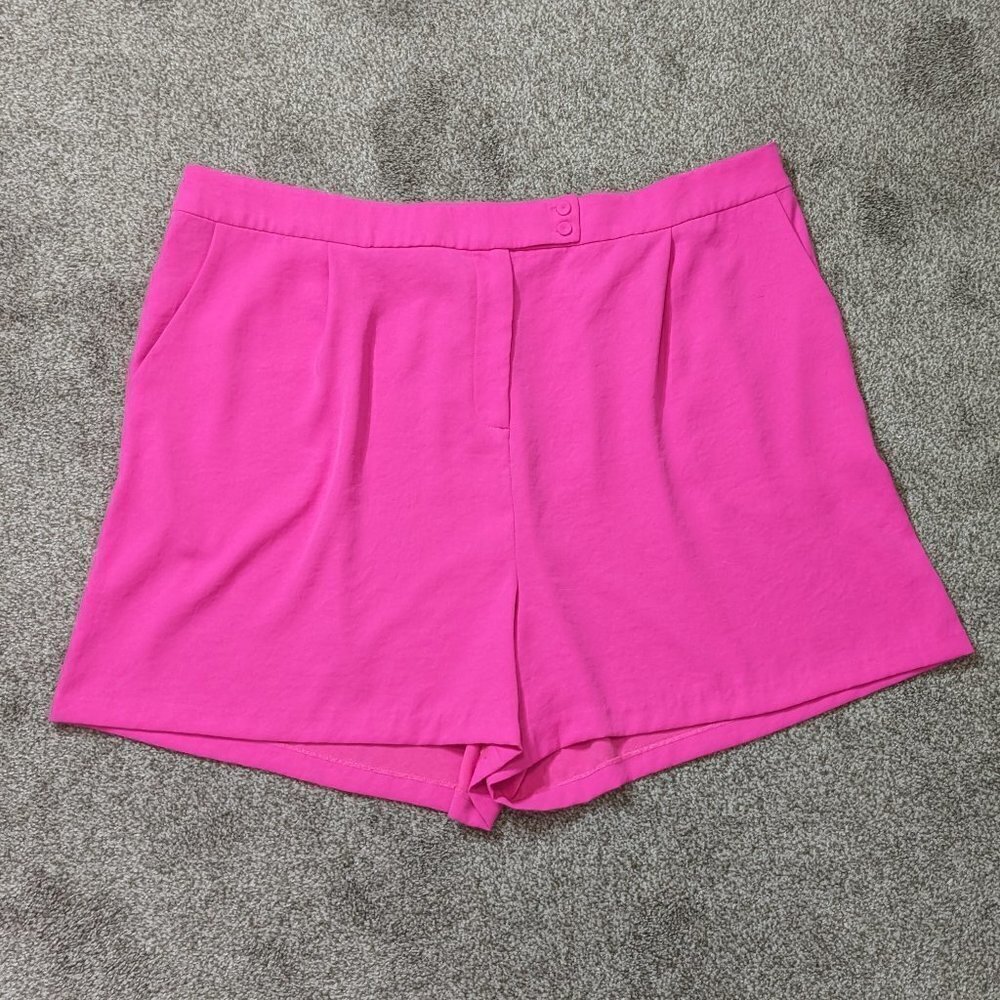 Women's SKIES ARE BLUE Pink Casual Shorts w Zipper; Size 3X